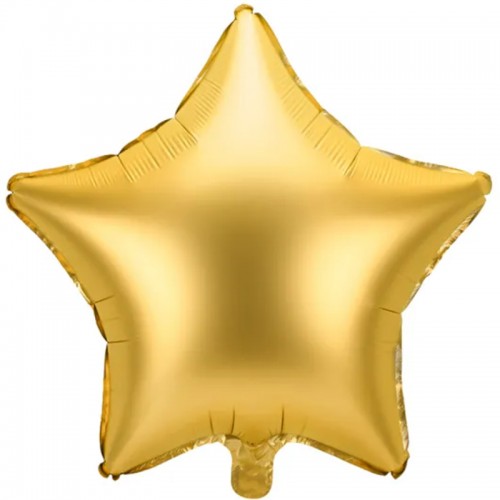 Balão Estrela Dourado Mate